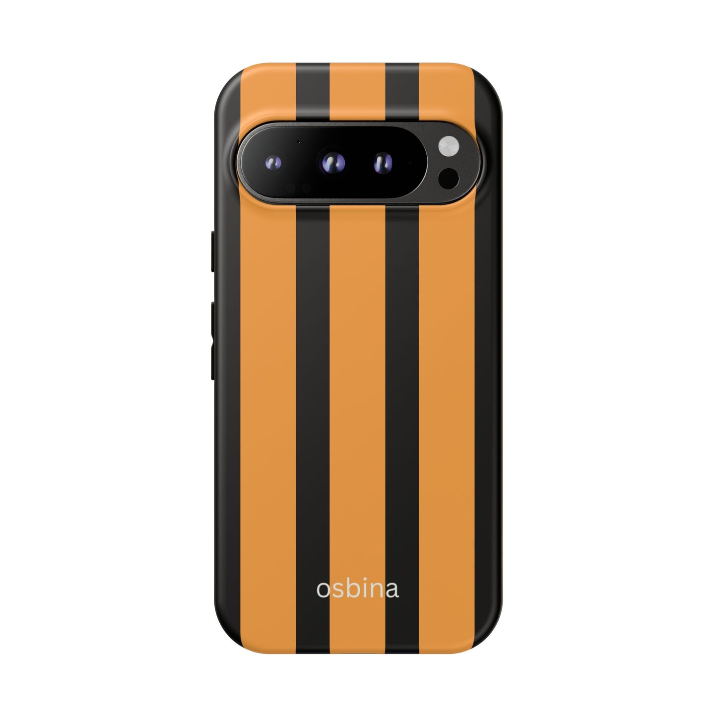 osbina | The Statement Stripe Case in Black + Orange | The Season Collective