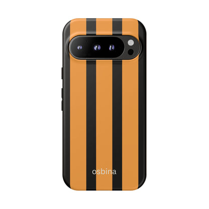osbina | The Statement Stripe Case in Black + Orange | The Season Collective