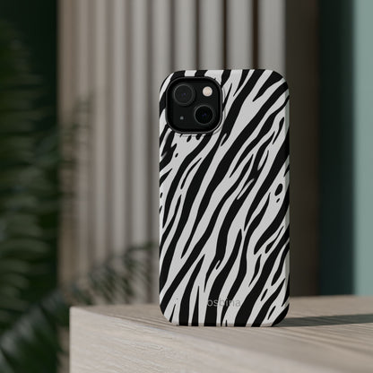 osbina | MagSafe Compatible for iPhone | The Bengal Bold Stripe Case in White + Black | The Season Collective