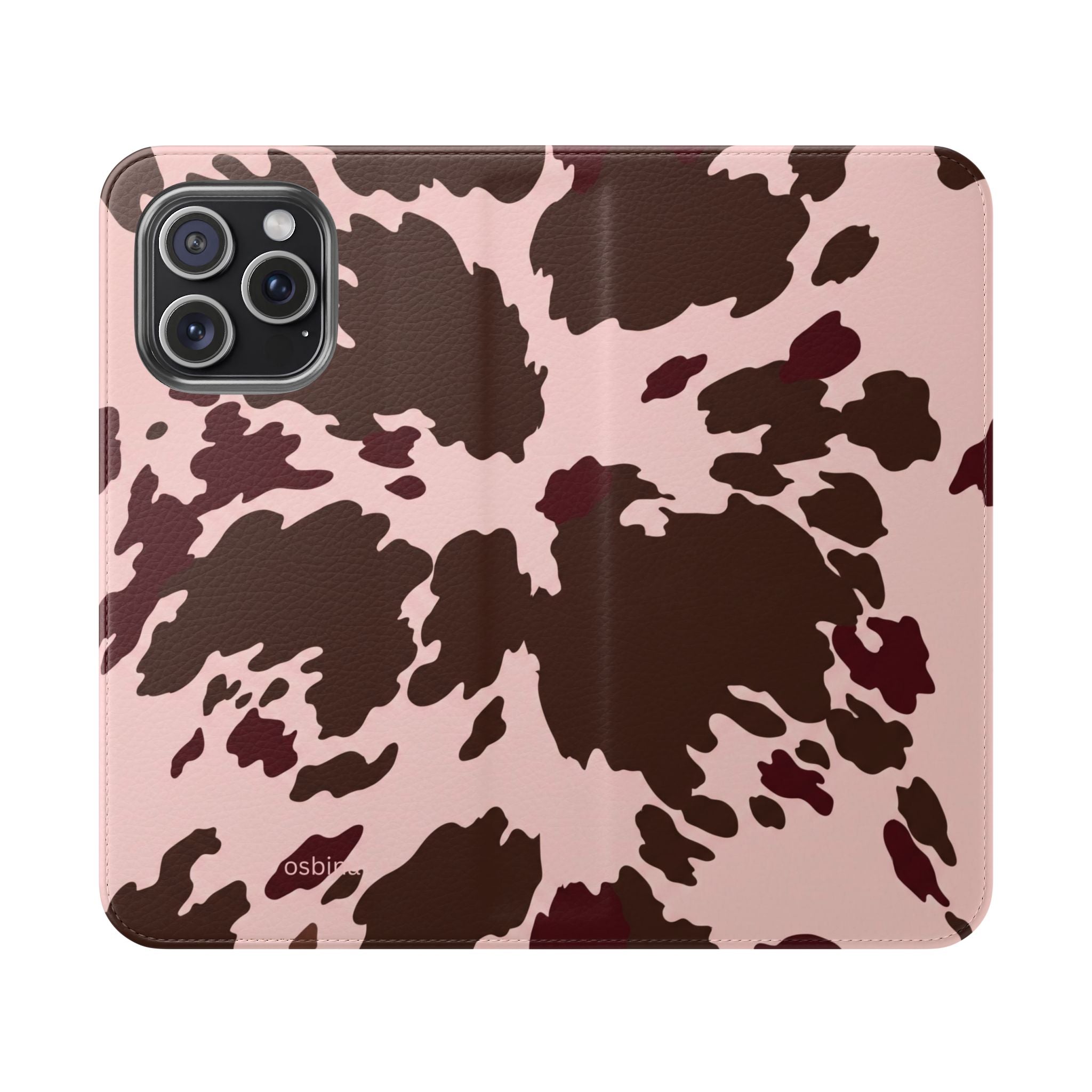 osbina | Wallet Flip Case for iPhone & Samsung | Chocolate Cowhide