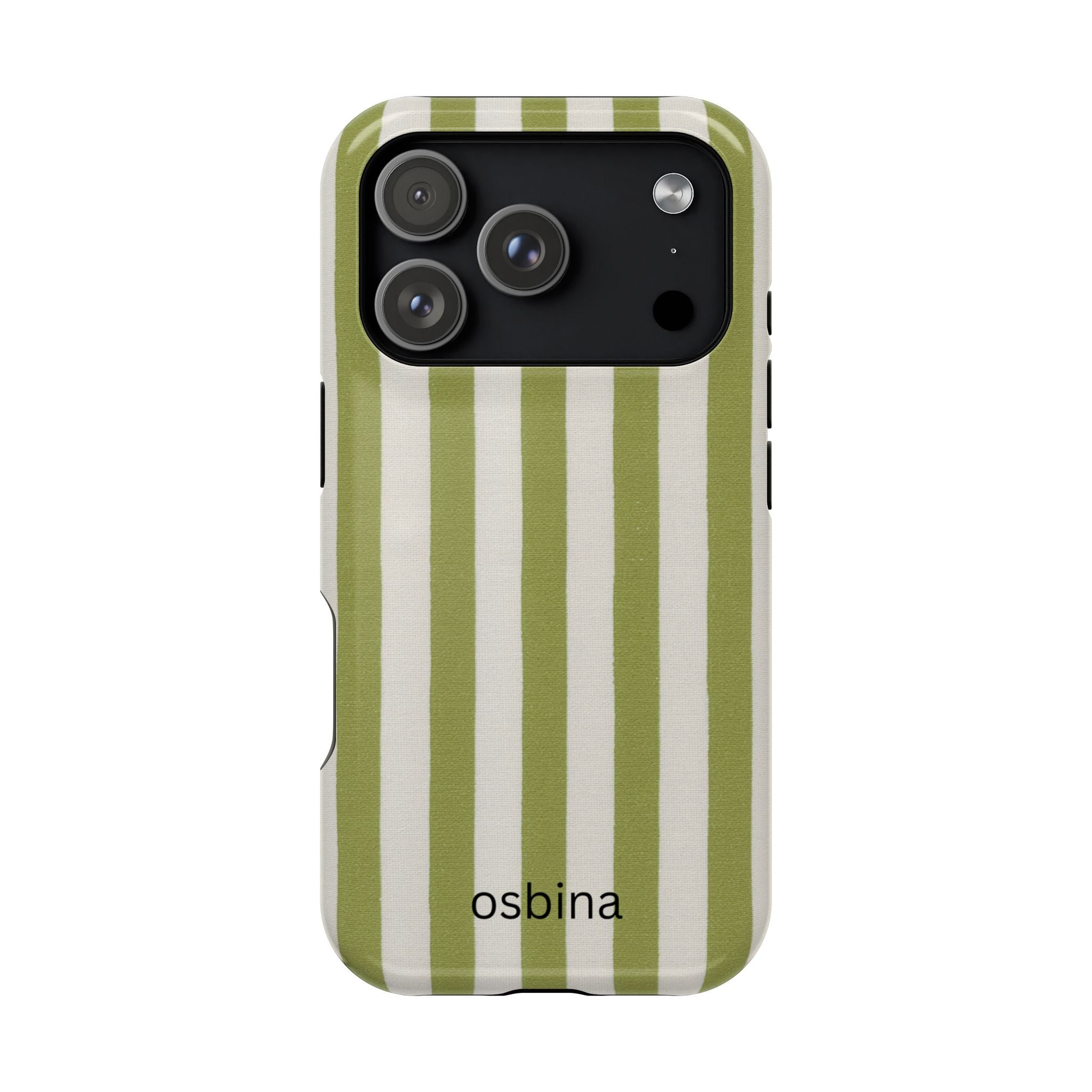 osbina | MagSafe for iPhone | Verde Stripe Designer Case