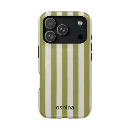 osbina | MagSafe for iPhone | Verde Stripe Designer Case