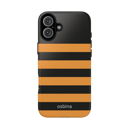 osbina | The Horizon Stripe Case in Black + Orange | The Season Collective