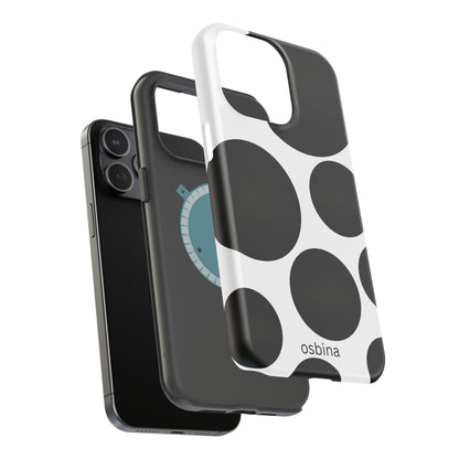 osbina | MagSafe compatible for iPhone | The Noir Bubbles Phone Case | Modern Muse Collection