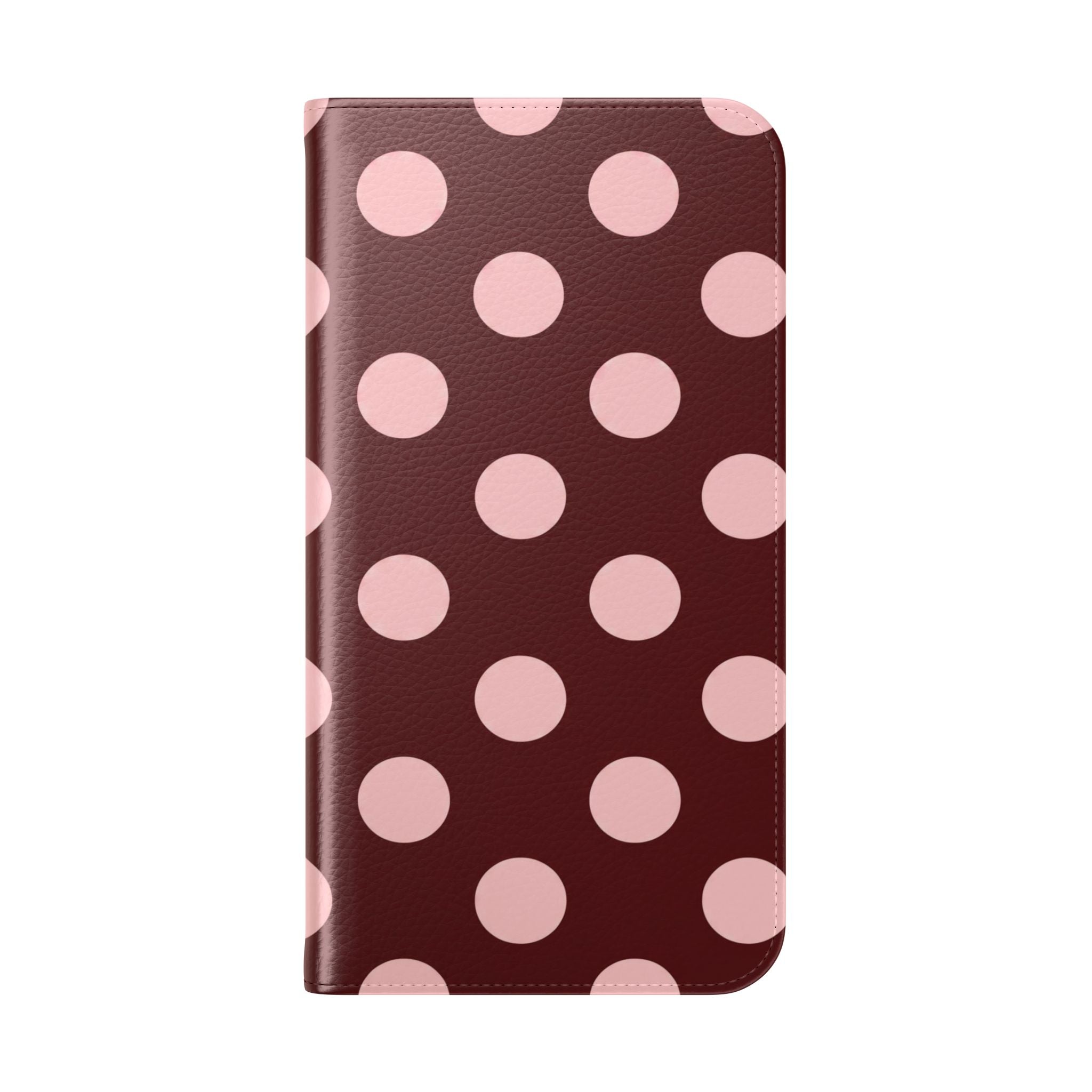 osbina | Wallet Flip Case for iPhone & Samsung | Oxblood Dot