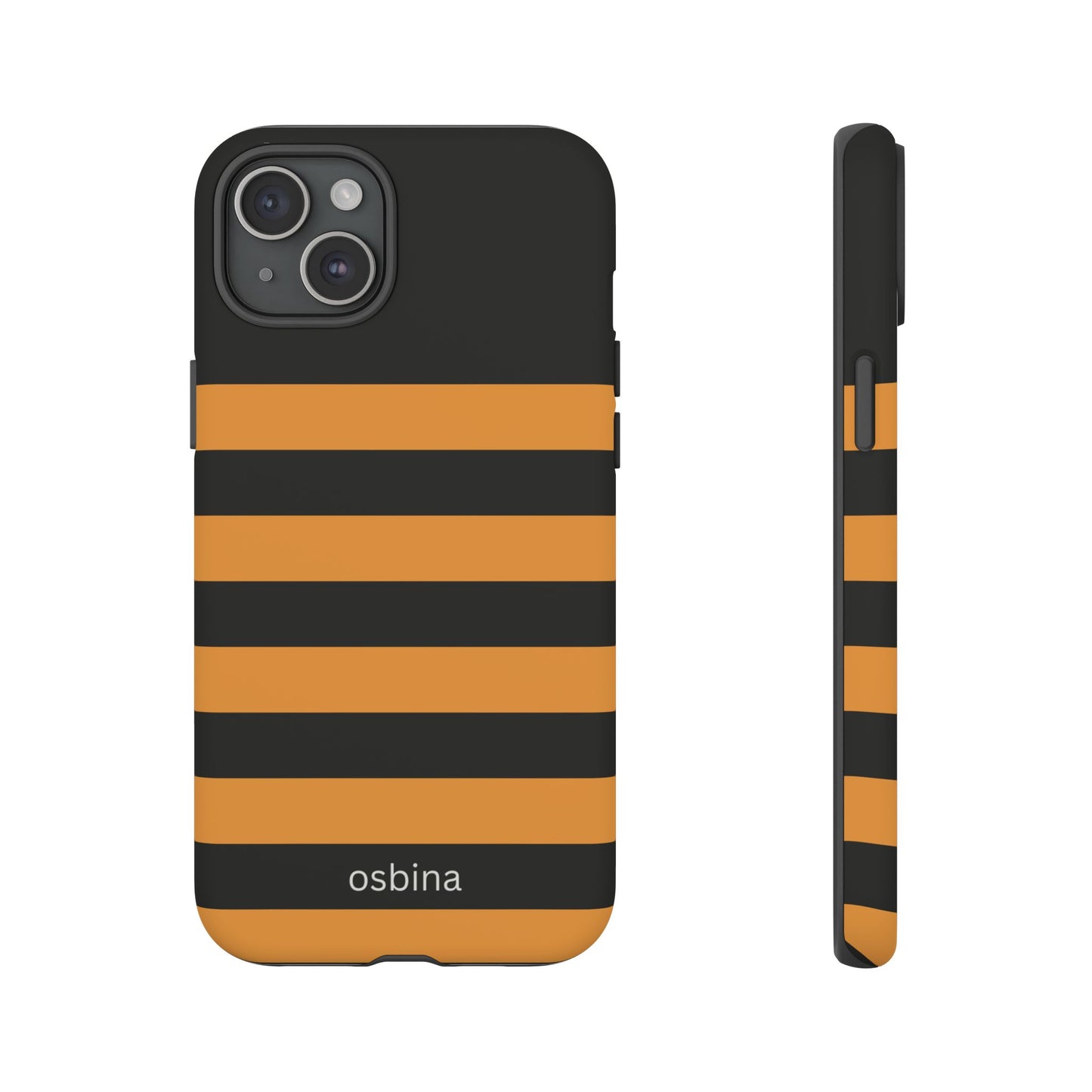 osbina | The Horizon Stripe Case in Black + Orange | The Season Collective
