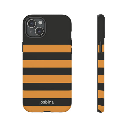 osbina | The Horizon Stripe Case in Black + Orange | The Season Collective