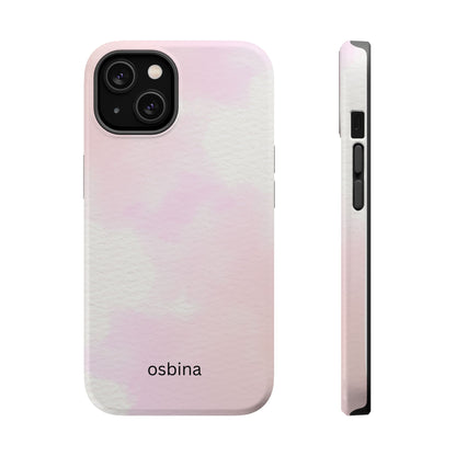 osbina | MagSafe compatible for iPhone | Pink Cotton Cloud Phone Case | Modern Muse Collection