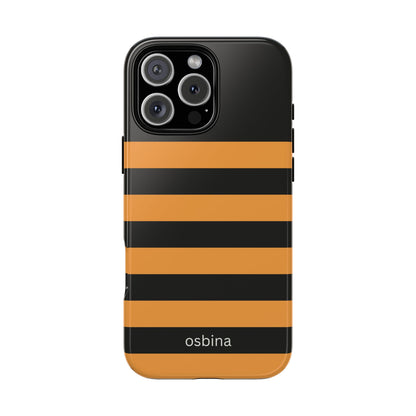 osbina | The Horizon Stripe Case in Black + Orange | The Season Collective