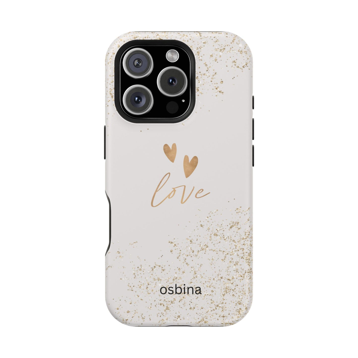 osbina | MagSafe compatible for iPhone | Golden Amour Phone Case | Modern Muse Collection