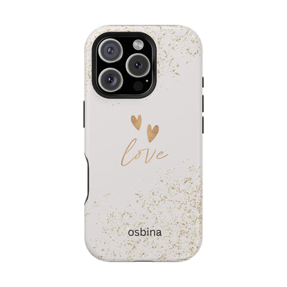 osbina | MagSafe compatible for iPhone | Golden Amour Phone Case | Modern Muse Collection