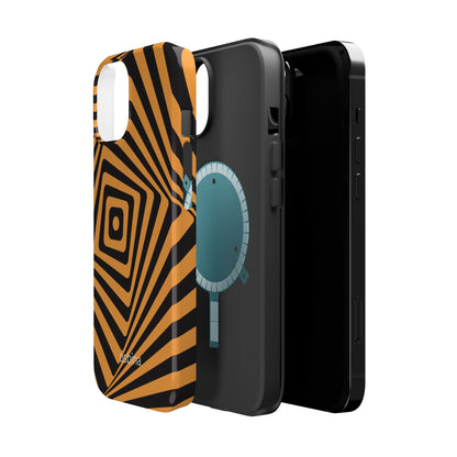 osbina | MagSafe Compatible for iPhone | Step Into the Zone — The Orange + Black Spiral Case | The Season Collective
