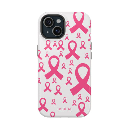 osbina |  MagSafe compatible for iPhone | Limited Edition Strength in Ribbons Case in Light Pink + Soft Pink + Hot Pink | The Pink October Collection | Inspired By