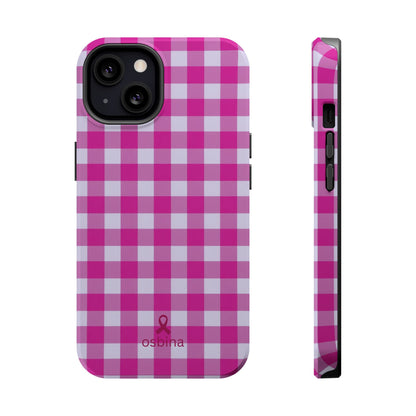 YAYOU The Pink Gingham Designer Case | osbina