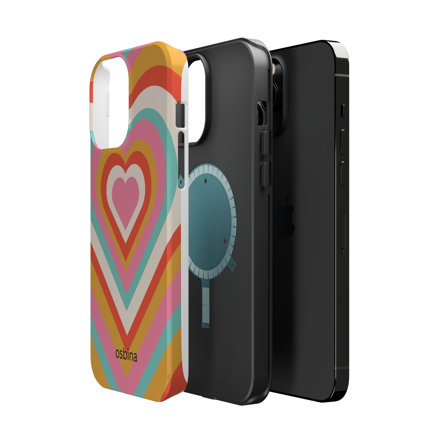 osbina | MagSafe compatible for iPhone | Heart Nouveau Phone Case | Modern Muse Collection