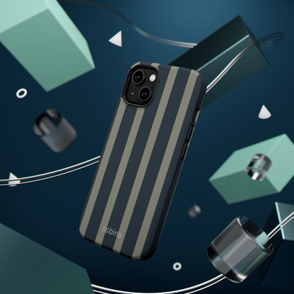 osbina | MagSafe compatible for iPhone | Grayhaven Navy & Gray Sophisticated Phone Case | Modern Muse Collection