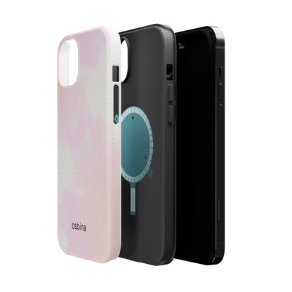 osbina | MagSafe compatible for iPhone | Pink Cotton Cloud Phone Case | Modern Muse Collection