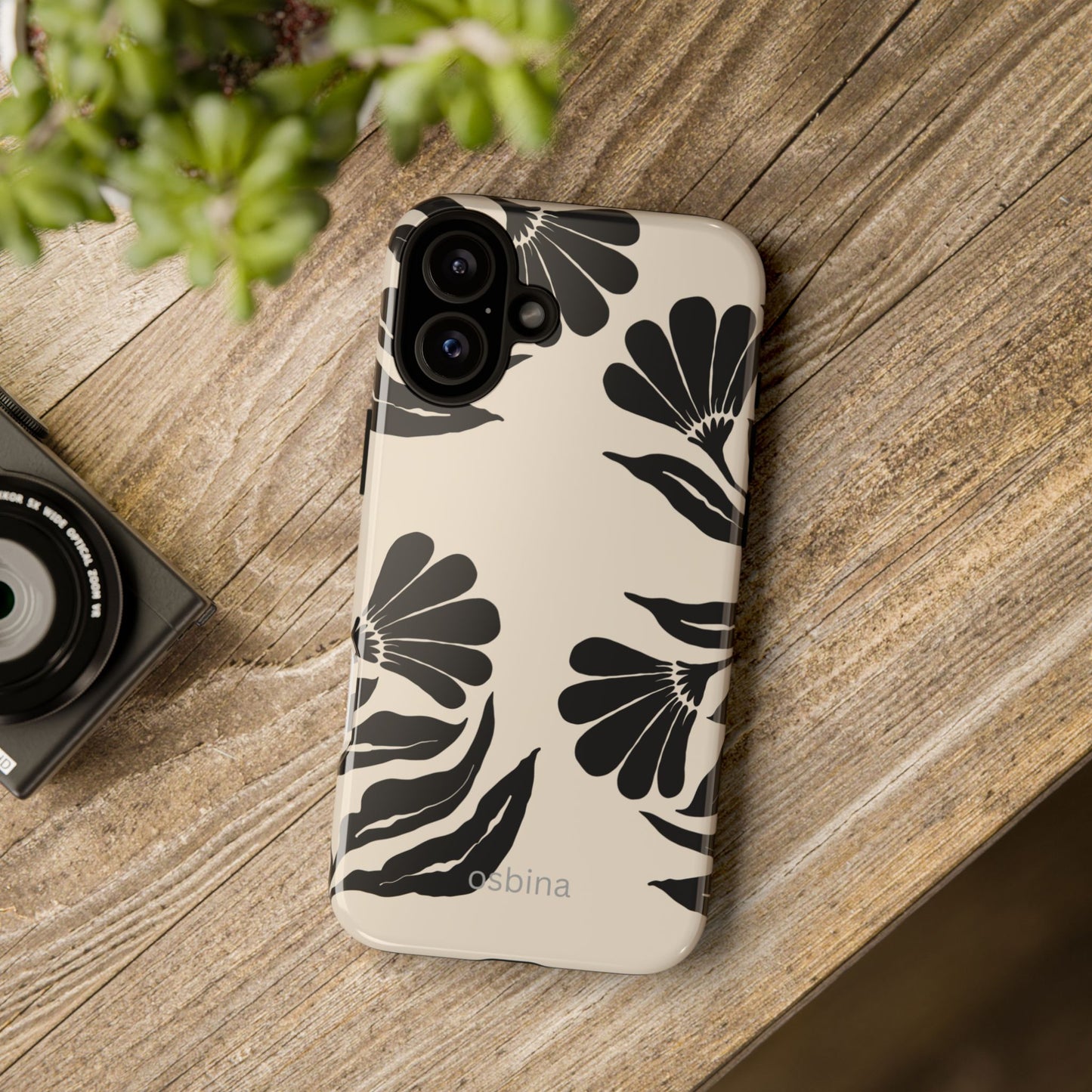 osbina | Obsidian Bloom Flower Phone Case | Modern Muse Collection