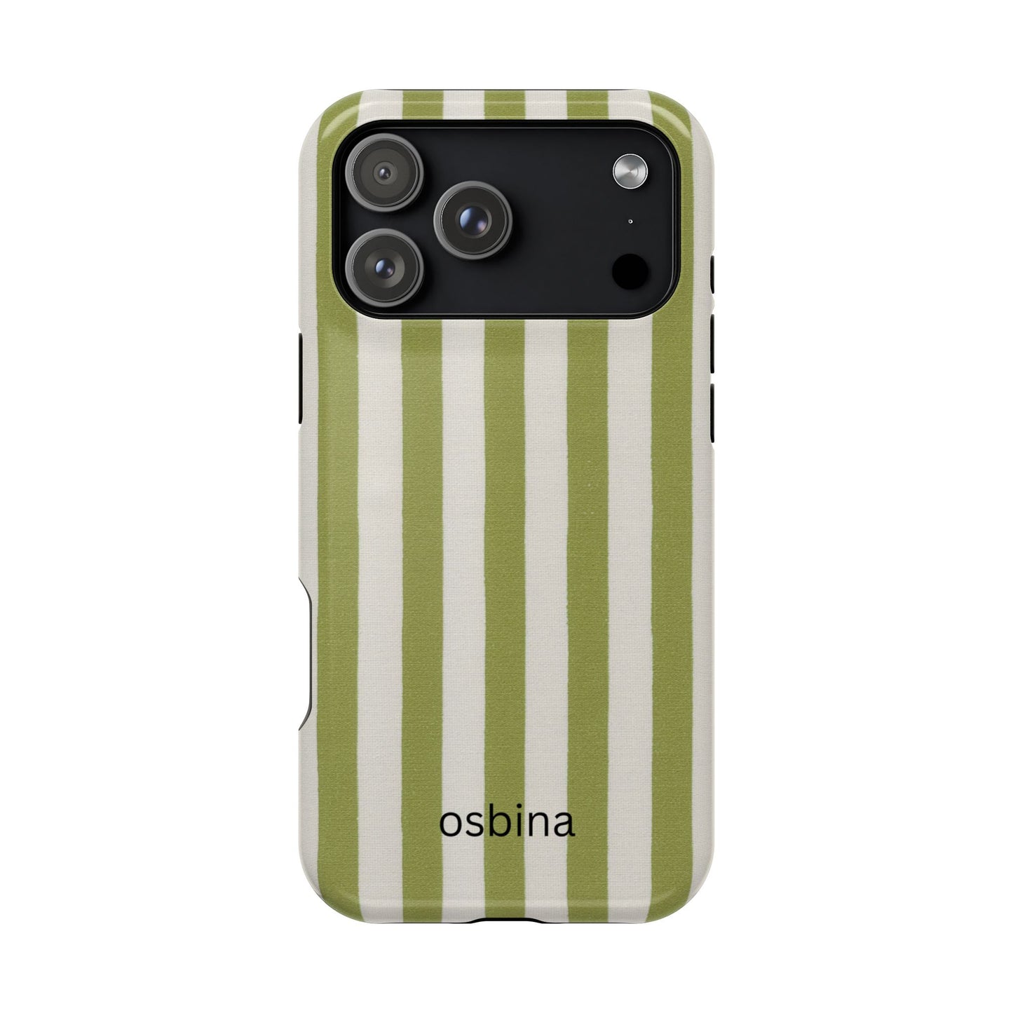 osbina | MagSafe for iPhone | Verde Stripe Designer Case