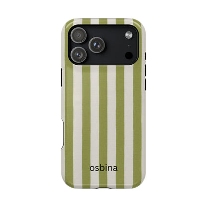 osbina | MagSafe for iPhone | Verde Stripe Designer Case