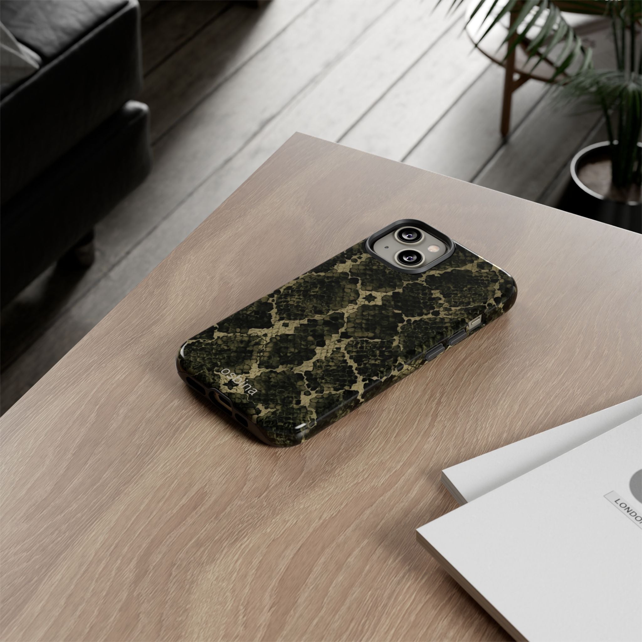 osbina | The Olive Snakeskin Designer Case