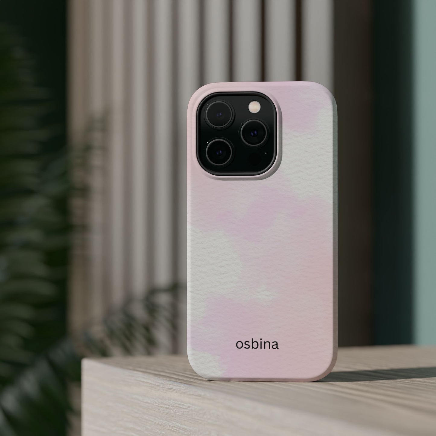 osbina | MagSafe compatible for iPhone | Pink Cotton Cloud Phone Case | Modern Muse Collection