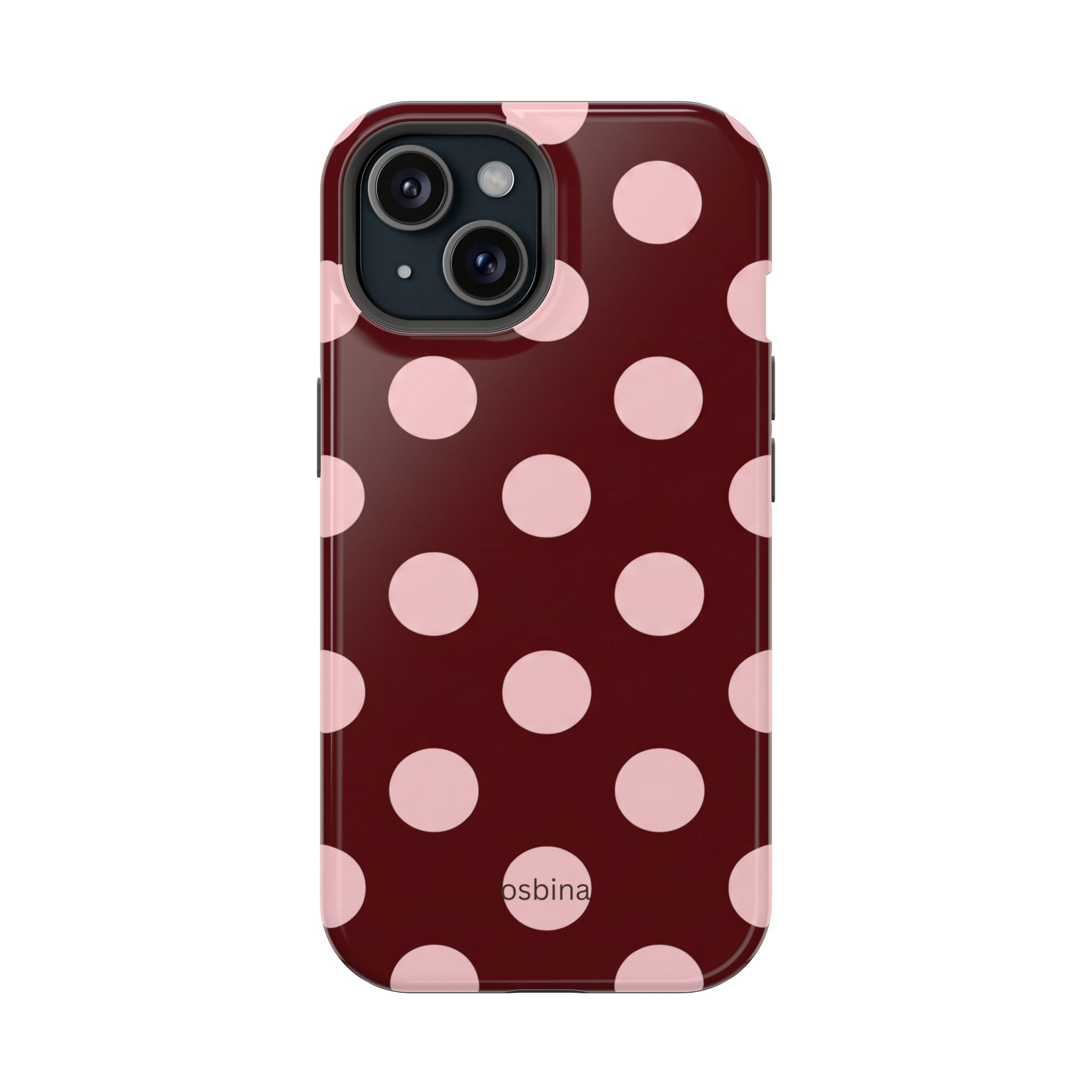 osbina | MagSafe | Oxblood Dot Designer Case