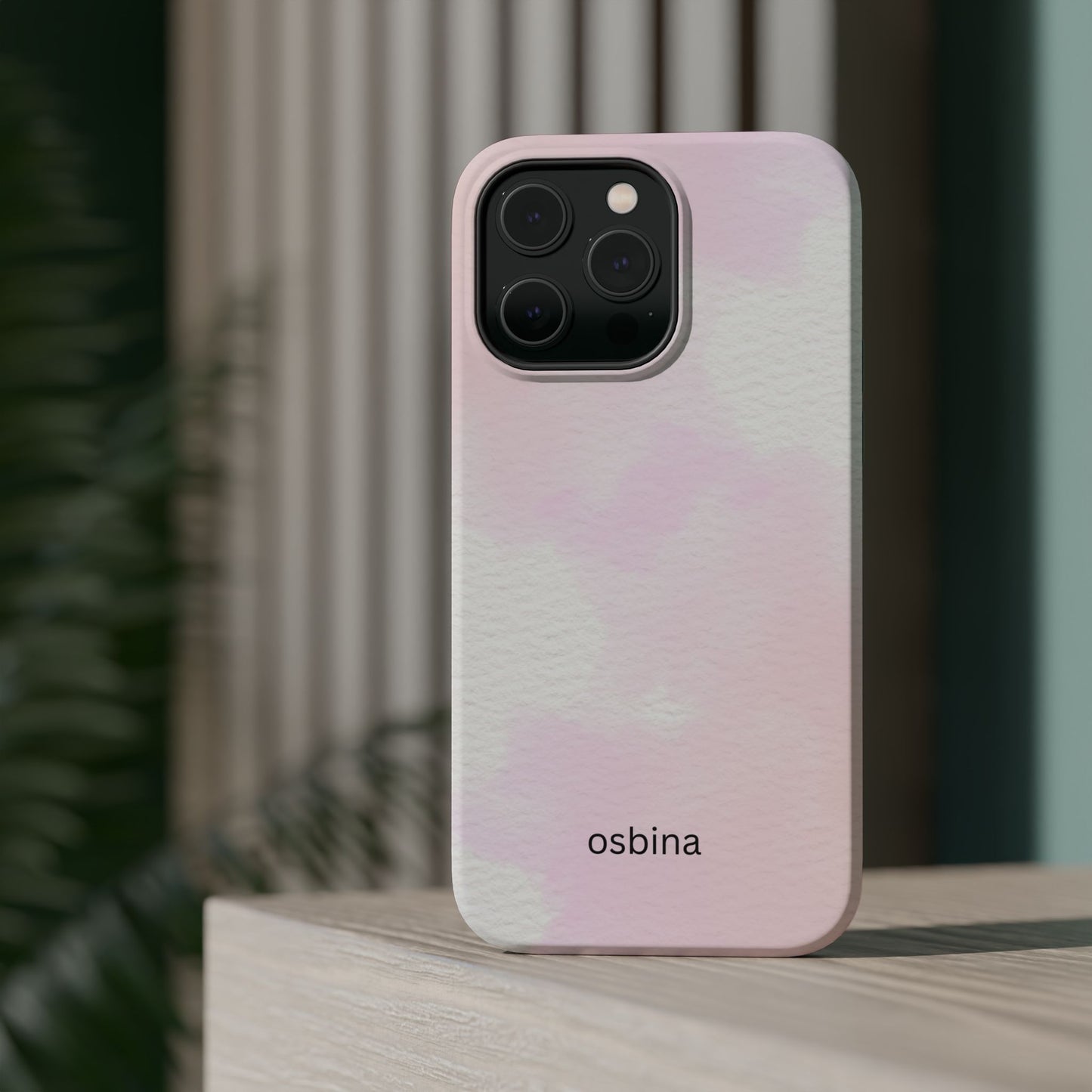 osbina | MagSafe compatible for iPhone | Pink Cotton Cloud Phone Case | Modern Muse Collection