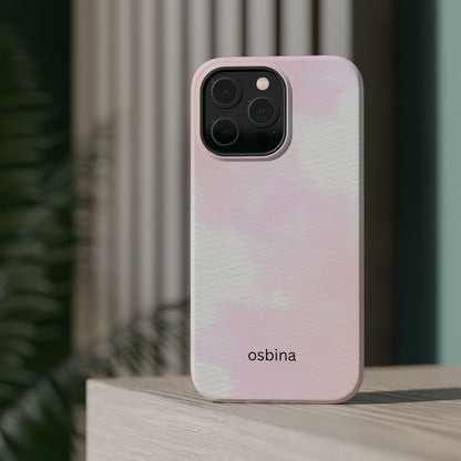 osbina | MagSafe compatible for iPhone | Pink Cotton Cloud Phone Case | Modern Muse Collection