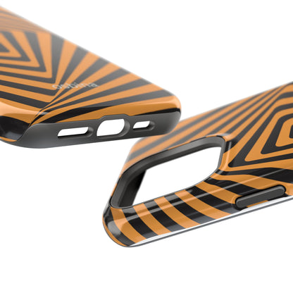 osbina | MagSafe Compatible for iPhone | Step Into the Zone — The Orange + Black Spiral Case | The Season Collective