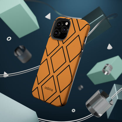 osbina | MagSafe Compatible for iPhone | Diamonds Are Your Phone’s Best Friend — The Orange + Black Diamond Case | The Season Collective