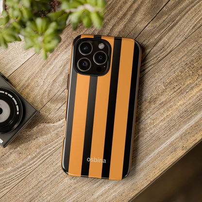 osbina | The Statement Stripe Case in Black + Orange | The Season Collective