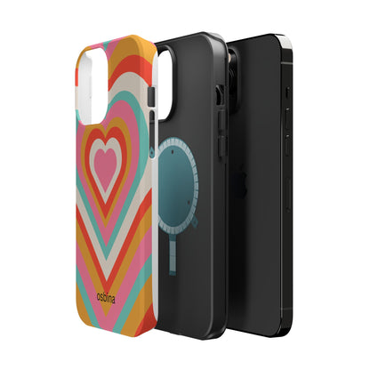 osbina | MagSafe compatible for iPhone | Heart Nouveau Phone Case | Modern Muse Collection