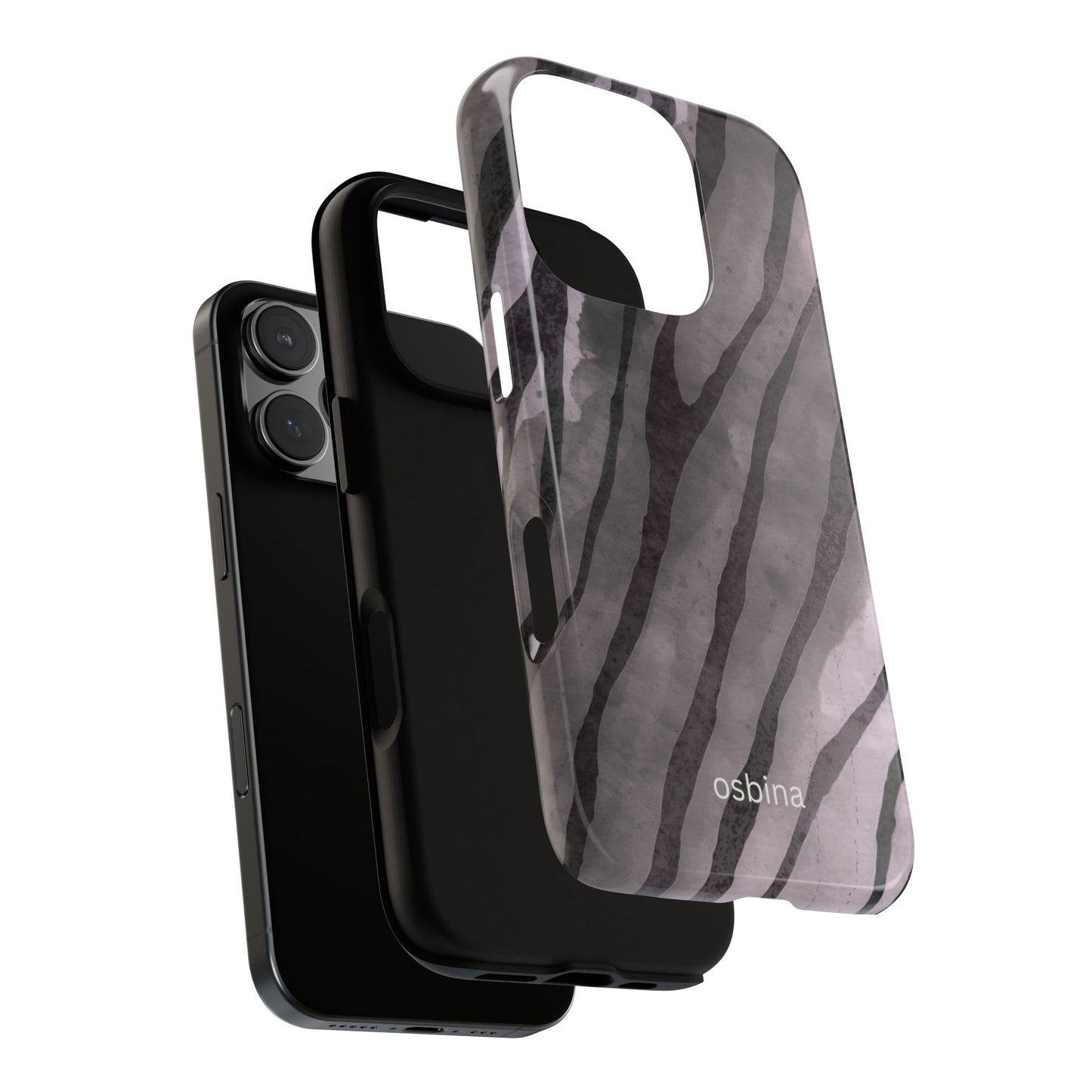 osbina | Stripes on Point — The Muted Gray + Black Tiger Case | The Season Collective