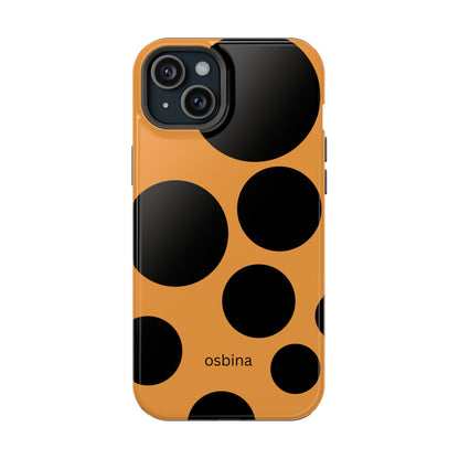 osbina | MagSafe Compatible for iPhone | The Bubble Statement Case in Orange + Black | The Season Collective