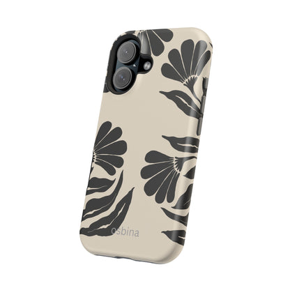 osbina | MagSafe compatible for iPhone | Obsidian Bloom Flower Phone Case | Modern Muse Collection