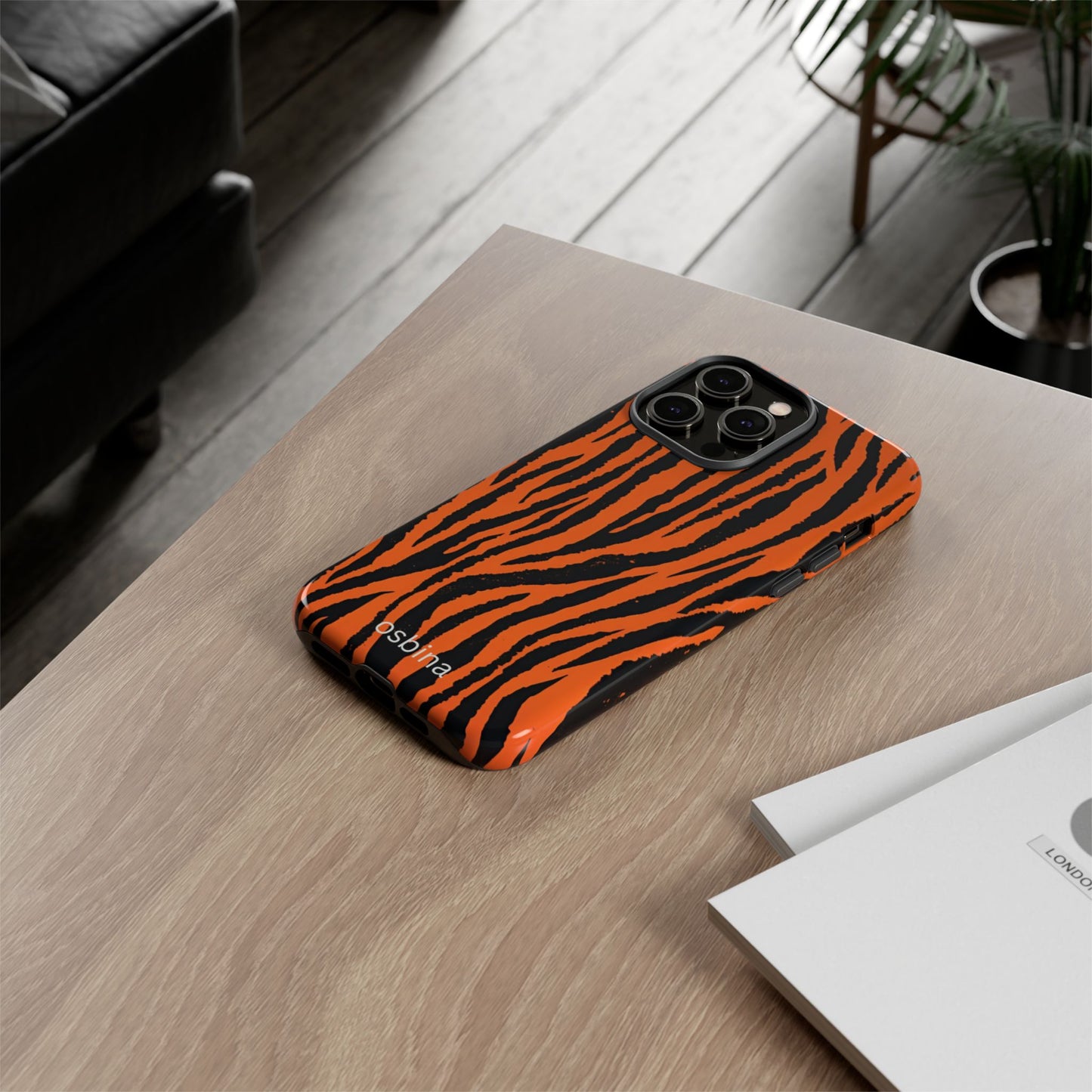 osbina | Tiger, But Make It Chic — The Bengal Stripe Case in Orange + Black | The Season Collective
