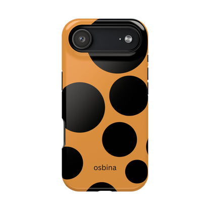 osbina | MagSafe Compatible for iPhone | The Bubble Statement Case in Orange + Black | The Season Collective