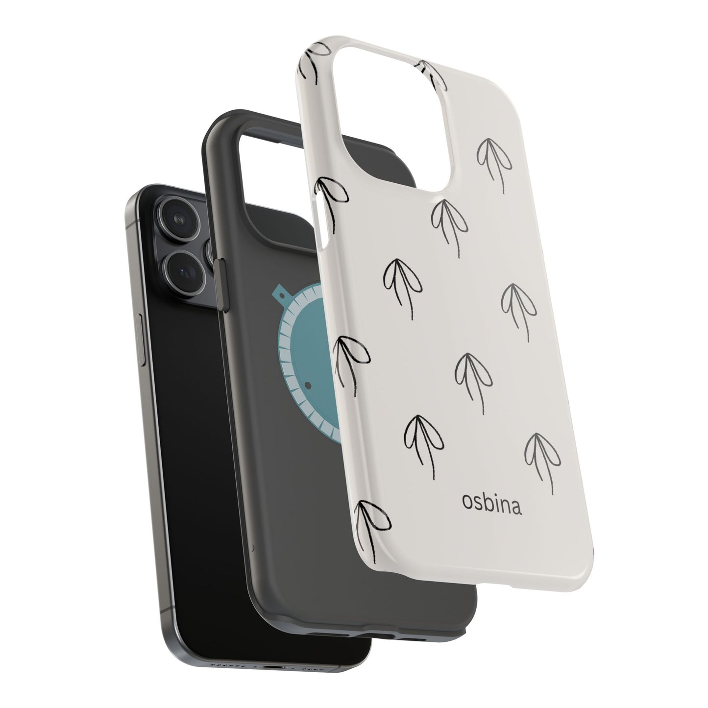 osbina | MagSafe compatible for iPhone | Linéa Flora Minimalistic Flower Phone Case | Modern Muse Collection