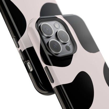 osbina | MagSafe compatible for iPhone | Prairie Chic Pink & Black Cow Print Phone Case | Modern Muse Collection