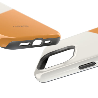 osbina | MagSafe Compatible for iPhone | Divide & Conquer — The Orange + White Split Diagonal Case | The Season Collective