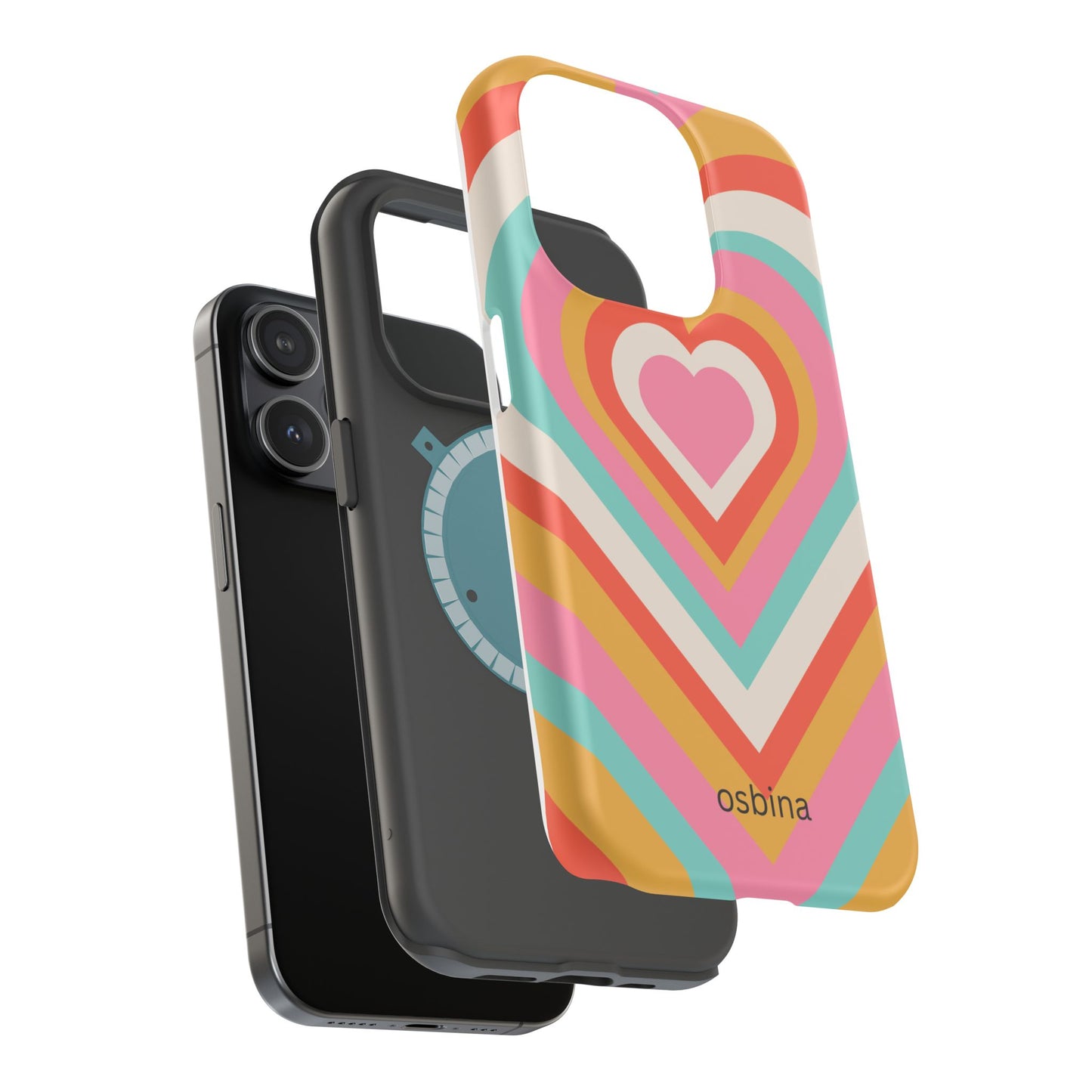 osbina | MagSafe compatible for iPhone | Heart Nouveau Phone Case | Modern Muse Collection