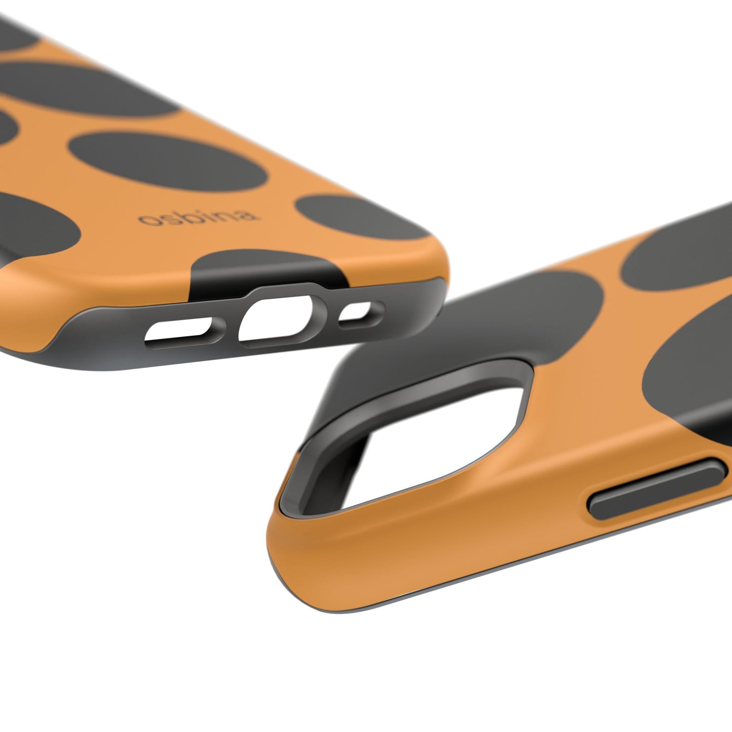 osbina | MagSafe Compatible for iPhone | The Bubble Statement Case in Orange + Black | The Season Collective
