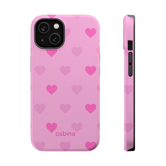osbina | MagSafe compatible for iPhone | The Blushing Hearts Case | YAYOU Collection Supporting Shine Like Sable