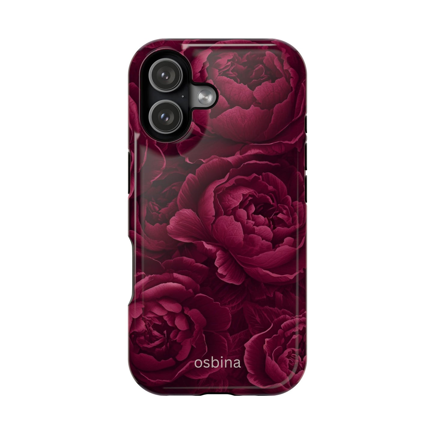osbina | MagSafe for iPhone | The Burgundy Peony Designer Case