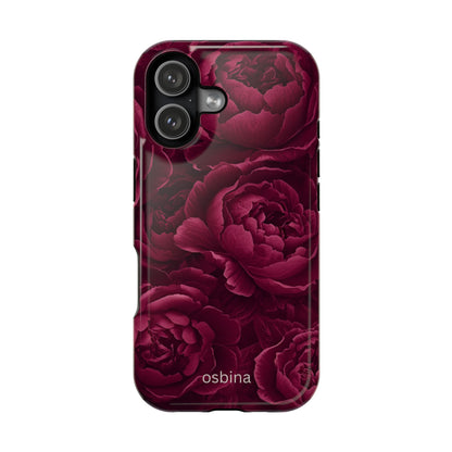 osbina | MagSafe for iPhone | The Burgundy Peony Designer Case