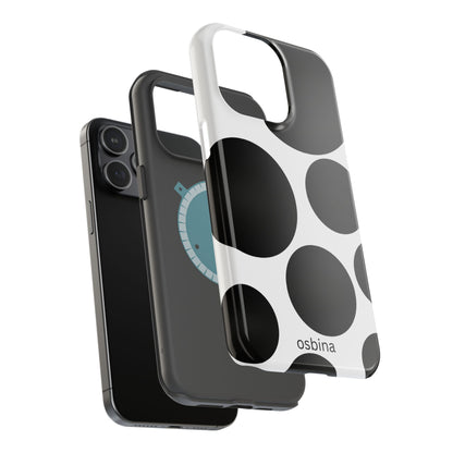 osbina | MagSafe compatible for iPhone | The Noir Bubbles Phone Case | Modern Muse Collection