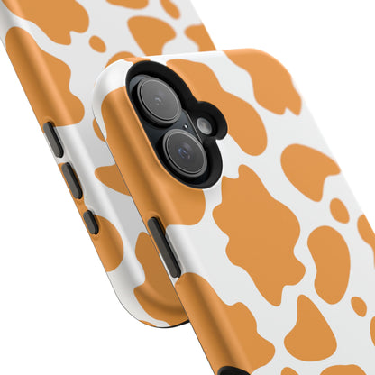 osbina | MagSafe Compatible for iPhone | Holy Cow, It’s Chic — The Orange Cow Print Case | The Season Collective