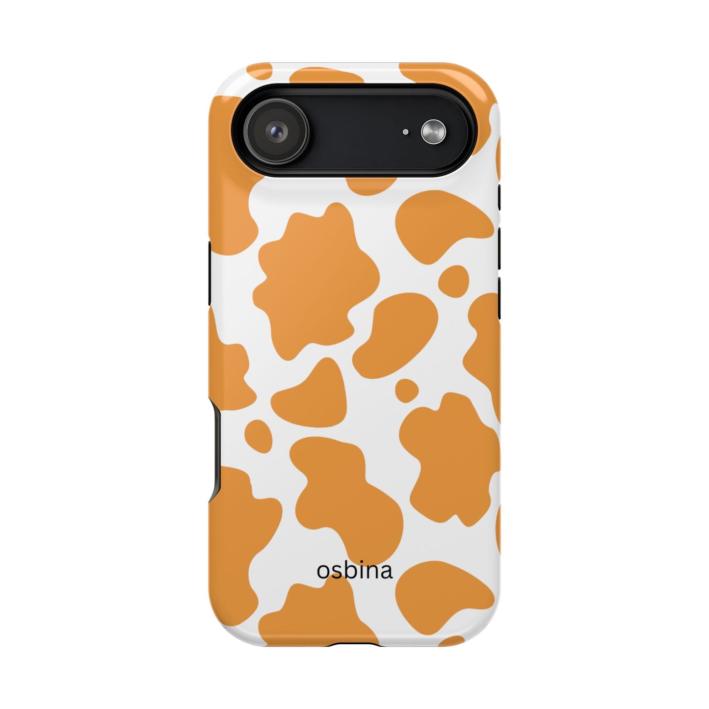 osbina | MagSafe Compatible for iPhone | Holy Cow, It’s Chic — The Orange Cow Print Case | The Season Collective