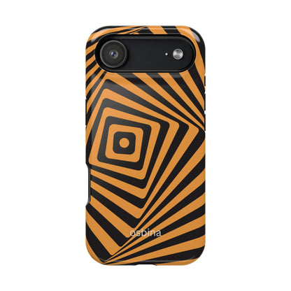osbina | MagSafe Compatible for iPhone | Step Into the Zone — The Orange + Black Spiral Case | The Season Collective